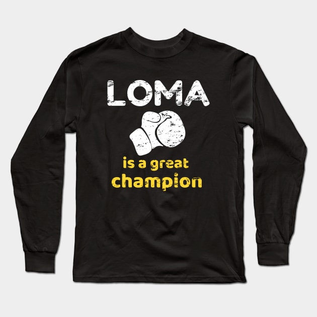 LOM Lomachenko is a great champion Long Sleeve T-Shirt by Yasna